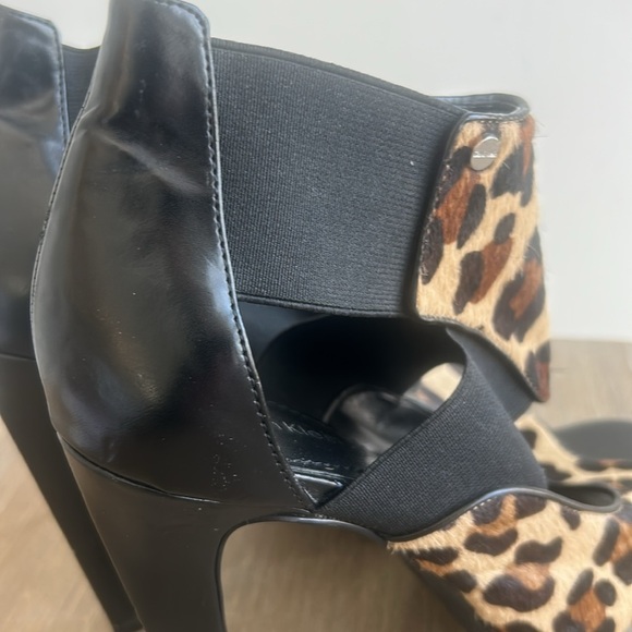 Calvin Klein Sonia Leopard Hair Calf Leather Elastic Platform Stilettos Women’s - Picture 3 of 16